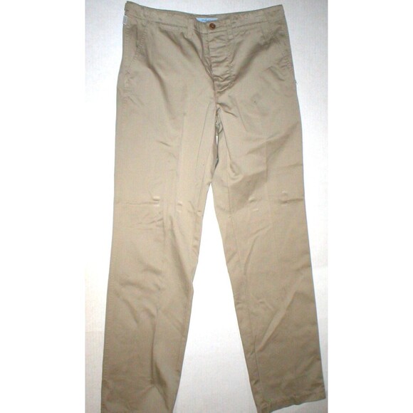 NWT New Mens RED Valentino 50 Italy 34 US Khaki Tan Pants Designer Button Slacks - Picture 1 of 11